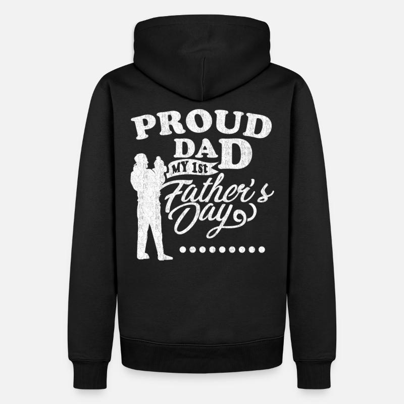 Fête des pères 1er - Sweat à capuche Premium bio Homme - noir