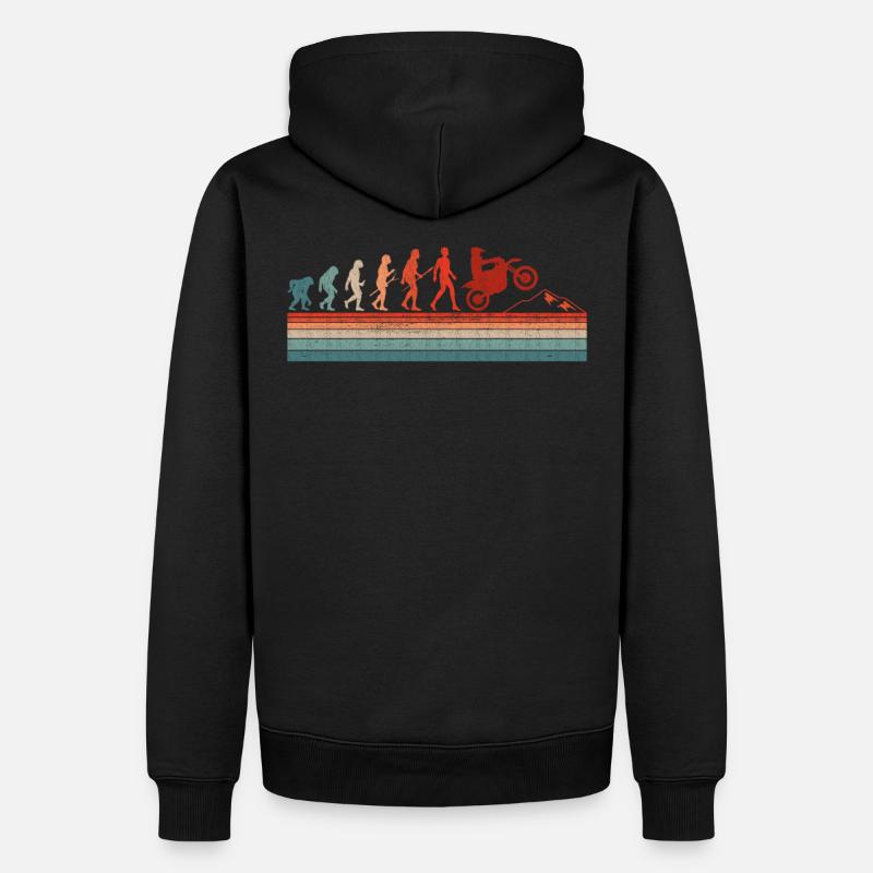 Motocross Evolution - Männer Premium Bio Hoodie - Schwarz