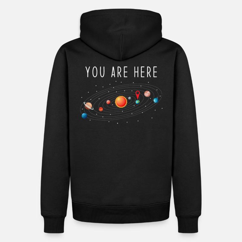 Système solaire - Sweat à capuche Premium bio Homme - noir