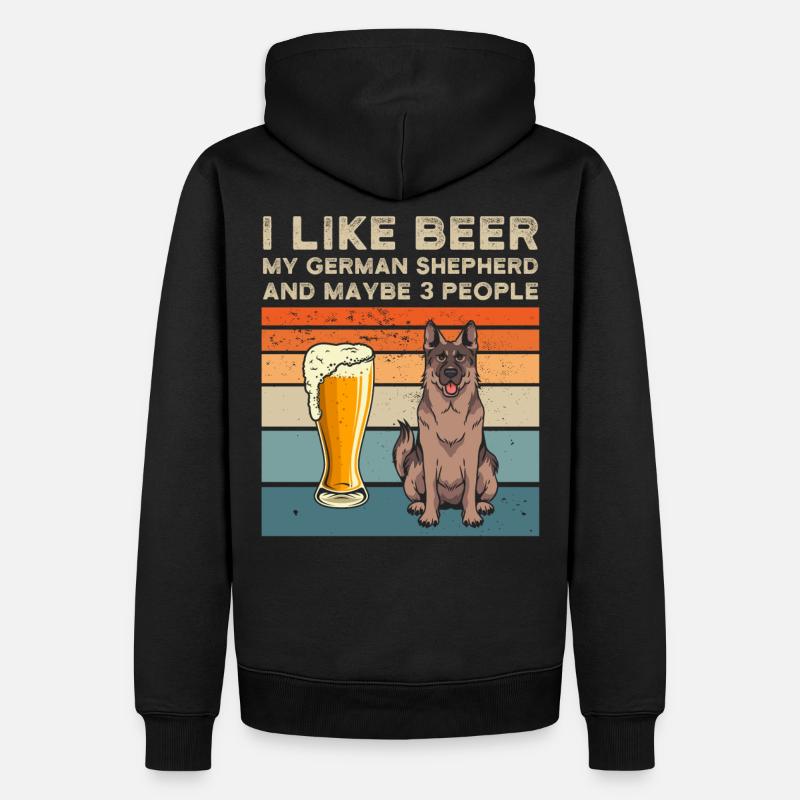 Schäferhund - Männer Premium Bio Hoodie - Schwarz