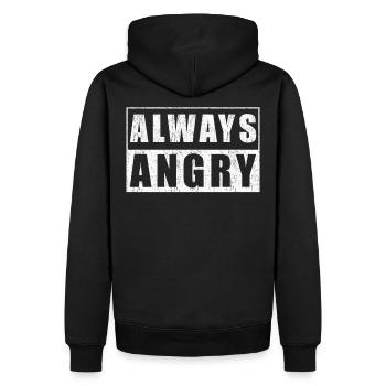 Anger angry getting angry - Men’s Premium Organic Hoodie - black - Back - Nico (187cm)