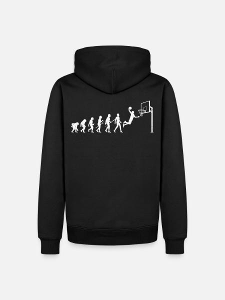 Basketball Evolution - Men’s Premium Organic Hoodie - black