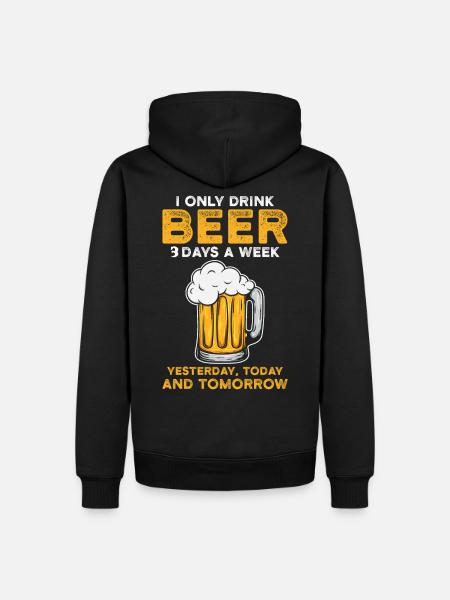 beer - Men’s Premium Organic Hoodie - black
