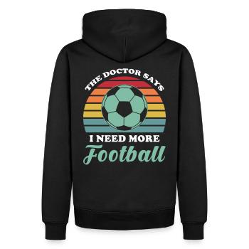 Football - Sweat à capuche Premium bio Homme - noir - Dos - Nico (187cm)