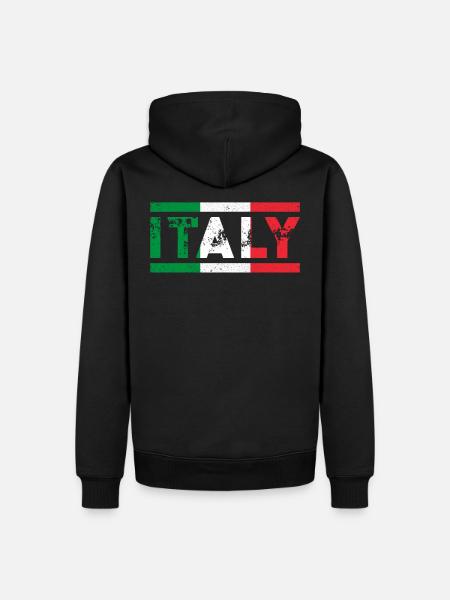 Italy Flag - Men’s Premium Organic Hoodie - black