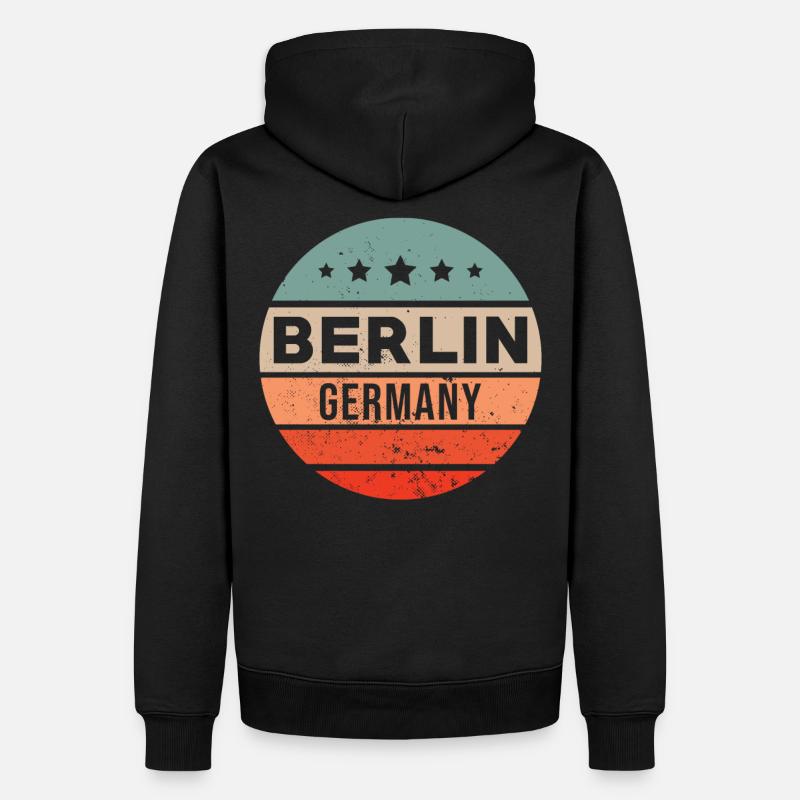 Berlin - Sweat à capuche Premium bio Homme - noir