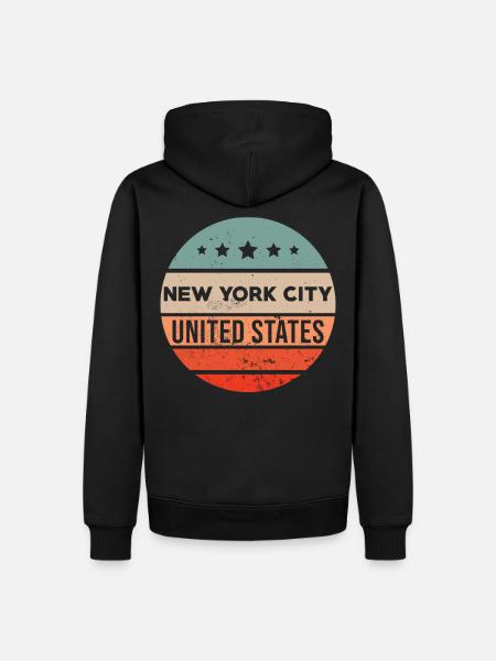 New York NY - Men’s Premium Organic Hoodie - black