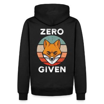 Zero Fox Given - Männer Premium Bio Hoodie - Schwarz - Hinten - Nico (187cm)