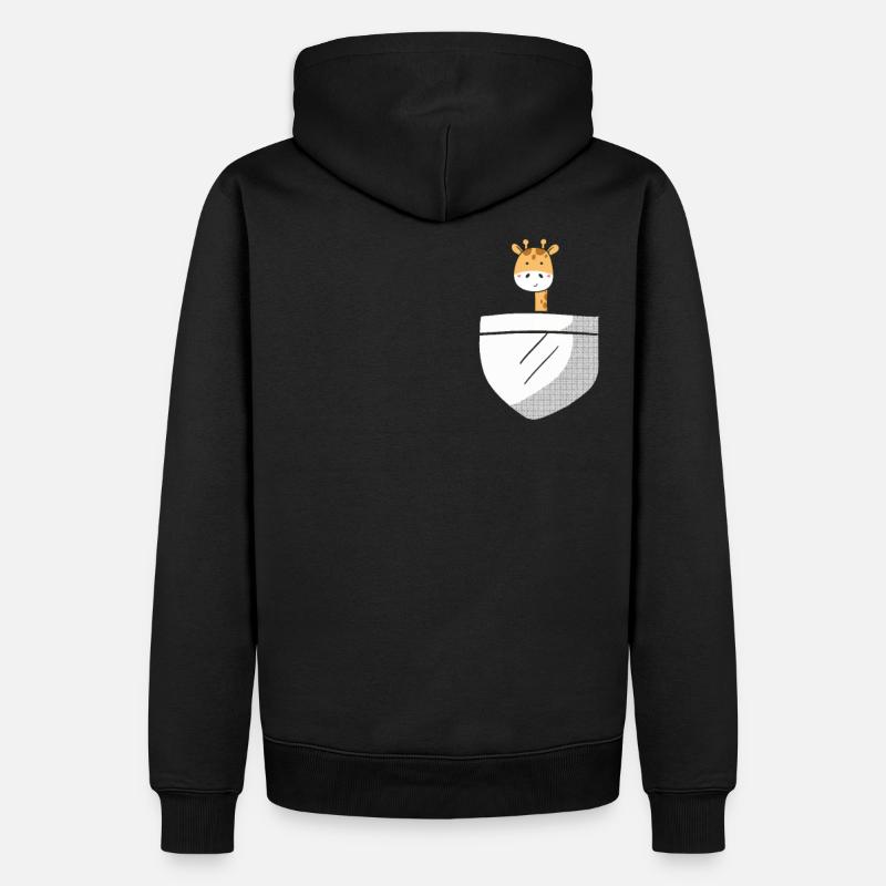 Girafe mignonne - Sweat à capuche Premium bio Homme - noir