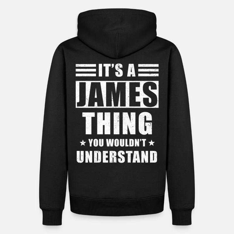 James Geschenk - Männer Premium Bio Hoodie - Schwarz