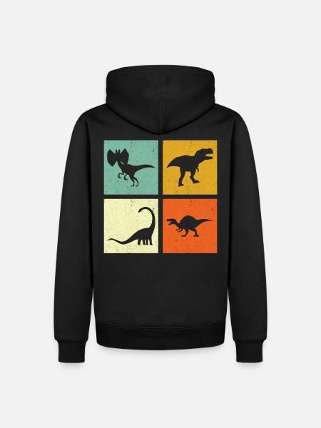 Dino Dinosaur - Men’s Premium Organic Hoodie - black