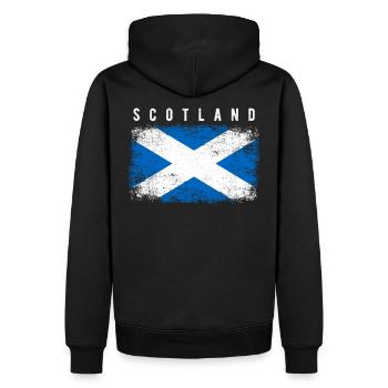Drapeau de l’Écosse - Sweat à capuche Premium bio Homme - noir - Dos - Nico (187cm)