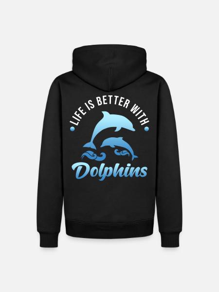 Delfin - Männer Premium Bio Hoodie - Schwarz