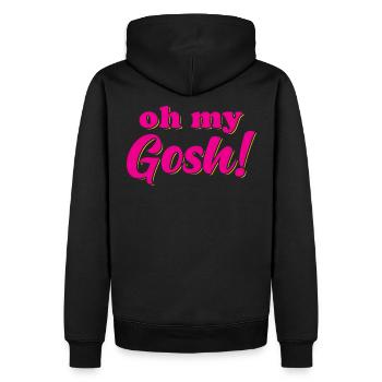 Oh my Gosh - Sweat à capuche Premium bio Homme - noir - Dos - Nico (187cm)