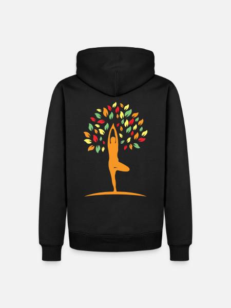 Yoga Tree - Men’s Premium Organic Hoodie - black
