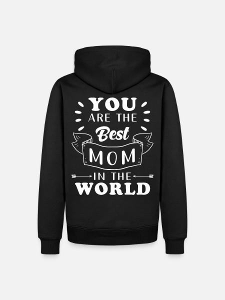 Weltbeste Mama - Männer Premium Bio Hoodie - Schwarz