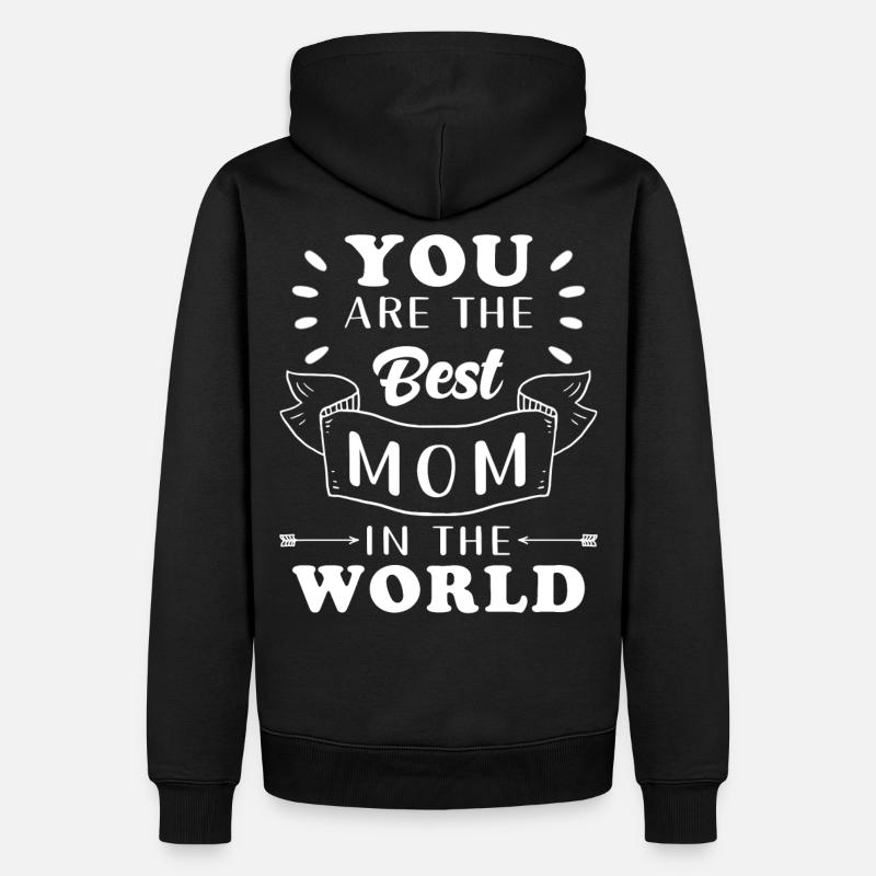 Maman meilleure du monde - Sweat à capuche Premium bio Homme - noir