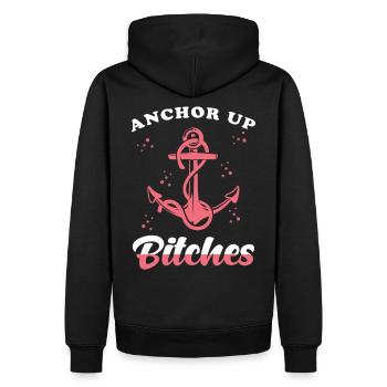 Anker Jeu de mots - Sweat à capuche Premium bio Homme - noir - Dos - Nico (187cm)