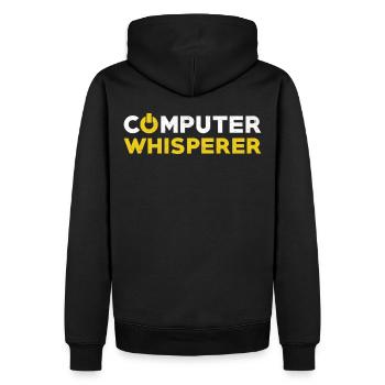 Computer scientist gift computer - Men’s Premium Organic Hoodie - black - Back - Nico (187cm)