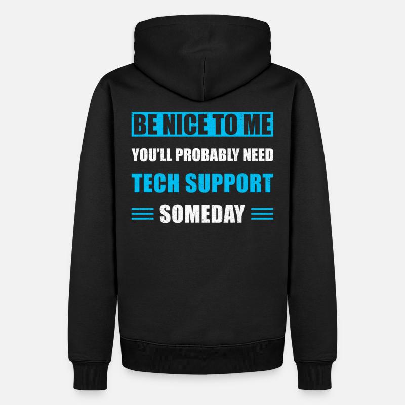 Technischer Support - Männer Premium Bio Hoodie - Schwarz