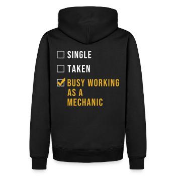 Mécanicien cadeau - Sweat à capuche Premium bio Homme - noir - Dos - Nico (187cm)