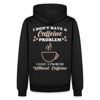 Café Café - Sweat à capuche Premium bio Homme - noir - Dos - Nico (187cm)