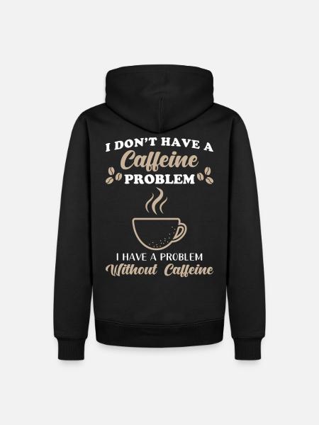 Coffee Caffeine - Men’s Premium Organic Hoodie - black
