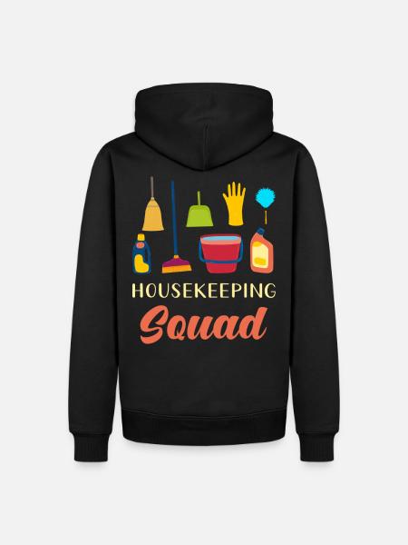 Housekeeping Squad - Männer Premium Bio Hoodie - Schwarz