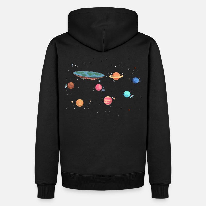 Flat Earth Society - Sweat à capuche Premium bio Homme - noir