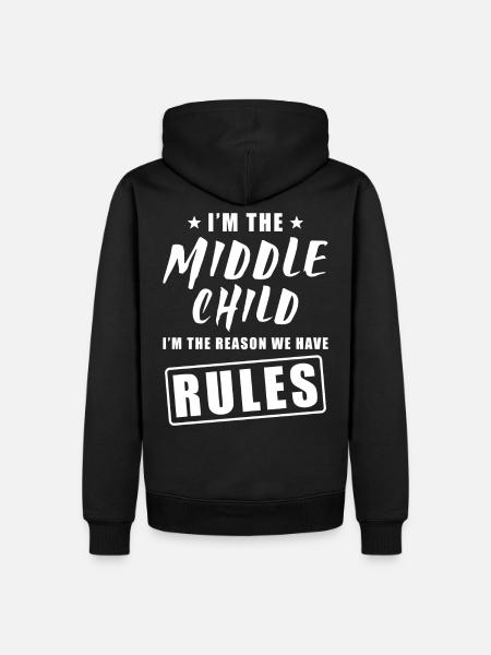 Middle child - Men’s Premium Organic Hoodie - black