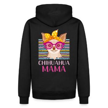 Chihuahua Maman - Sweat à capuche Premium bio Homme - noir - Dos - Nico (187cm)