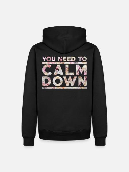 Calm Down - Men’s Premium Organic Hoodie - black