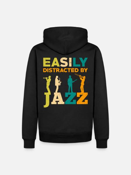 Jazz music - Men’s Premium Organic Hoodie - black