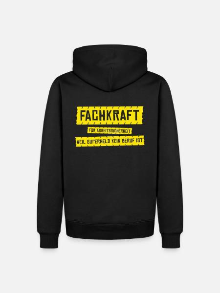 Superheld Fachkraft Arbeitssicherheit Superheld - Männer Premium Bio Hoodie - Schwarz