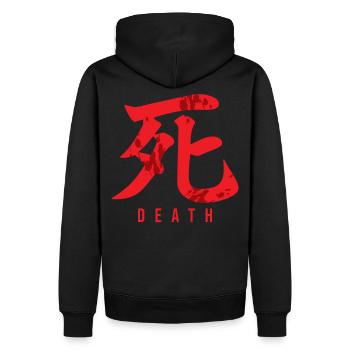Japanisch Tot - Männer Premium Bio Hoodie - Schwarz - Hinten - Nico (187cm)