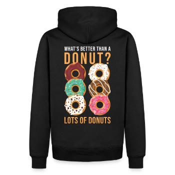 Donut - Männer Premium Bio Hoodie - Schwarz - Hinten - Nico (187cm)