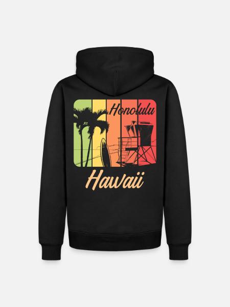 Hawaii Honolulu - Men’s Premium Organic Hoodie - black