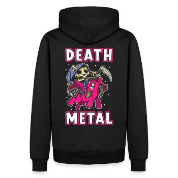 Death Metal Licorne - Sweat à capuche Premium bio Homme - noir - Dos - Nico (187cm)