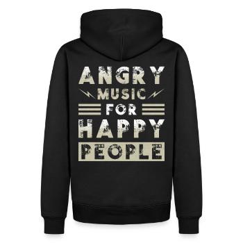 Metal Musique Angry Music for Happy People - Sweat à capuche Premium bio Homme - noir - Dos - Nico (187cm)