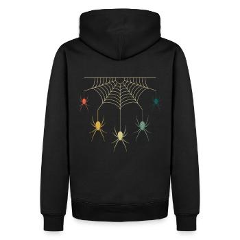 Spinnen - Männer Premium Bio Hoodie - Schwarz - Hinten - Nico (187cm)