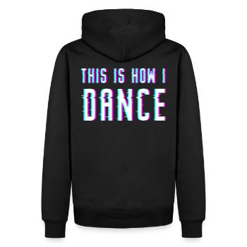 Raver - Männer Premium Bio Hoodie - Schwarz - Hinten - Nico (187cm)