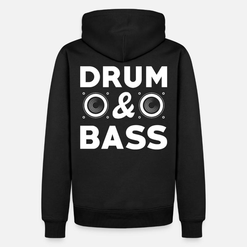 Drum Bass - Sweat à capuche Premium bio Homme - noir