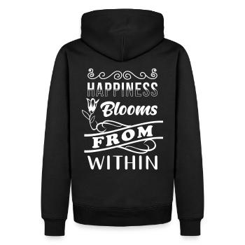 Inspiration Zitat - Männer Premium Bio Hoodie - Schwarz - Hinten - Nico (187cm)