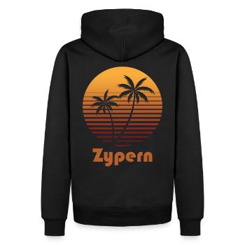 Zypern - Männer Premium Bio Hoodie - Schwarz - Hinten - Nico (187cm)