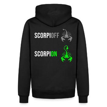 Scorpion drôle - Sweat à capuche Premium bio Homme - noir - Dos - Nico (187cm)