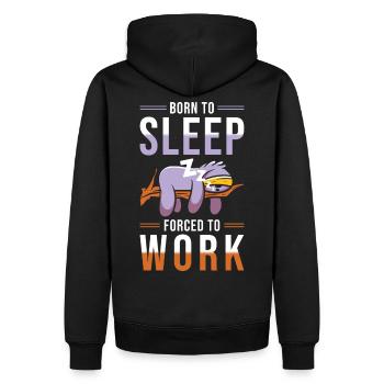 Paresseux drôle - Sweat à capuche Premium bio Homme - noir - Dos - Nico (187cm)