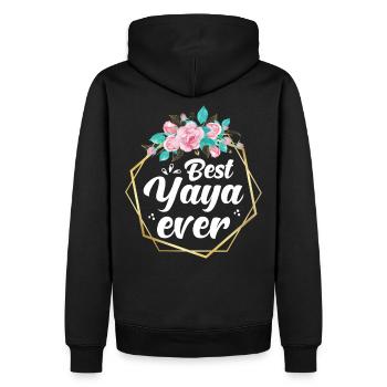 Beste Oma - Männer Premium Bio Hoodie - Schwarz - Hinten - Nico (187cm)