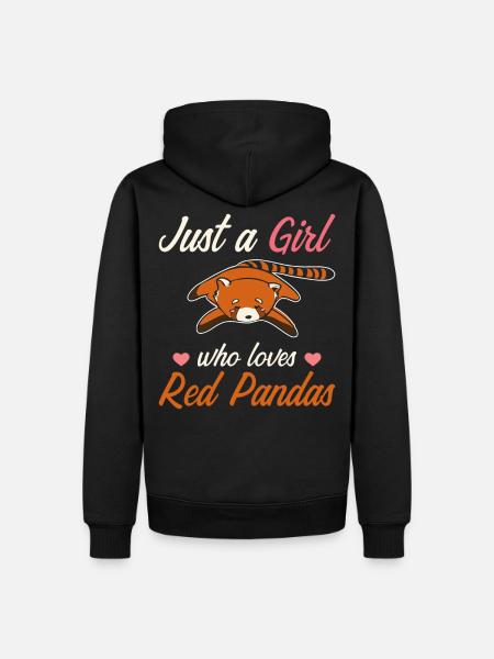 red panda - Men’s Premium Organic Hoodie - black