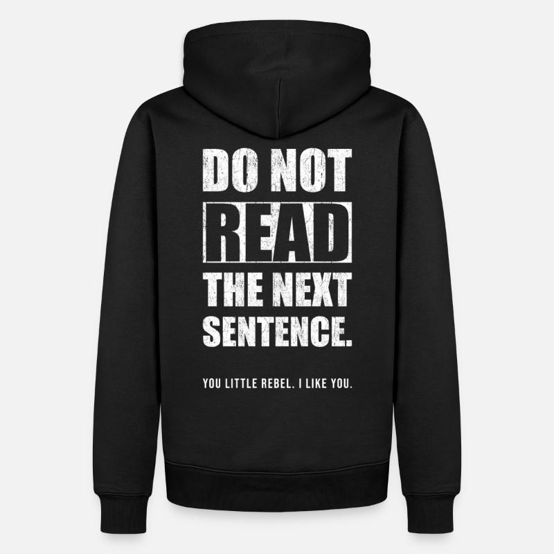Lustiger Spruch - Männer Premium Bio Hoodie - Schwarz