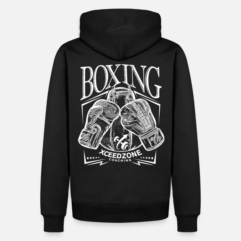 Boxing at XceedZone Coaching - Sweat à capuche Premium bio Homme - noir